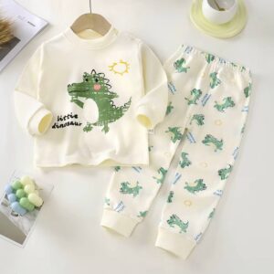 بجامة قطنية مريحة للنوم بطبعة ديناصور 🦖
